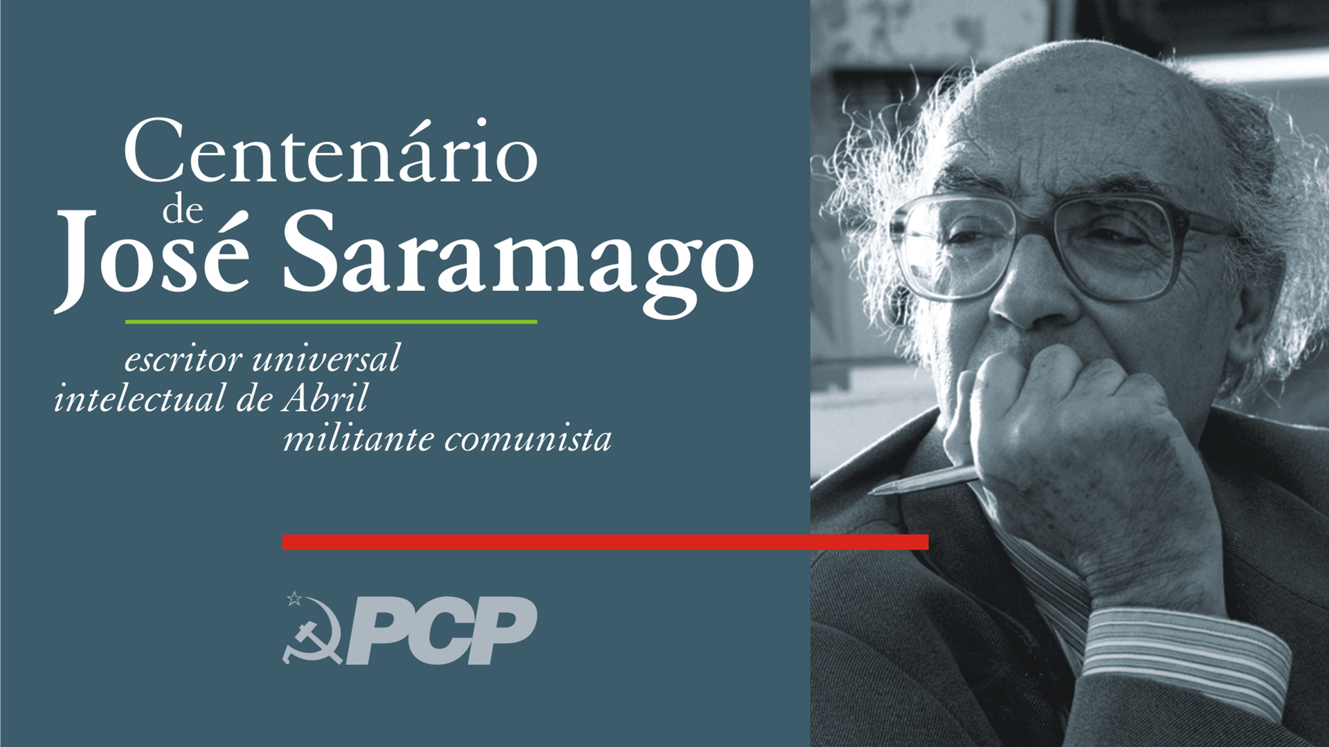 Imagen PCP para el Centenario de José Saramago