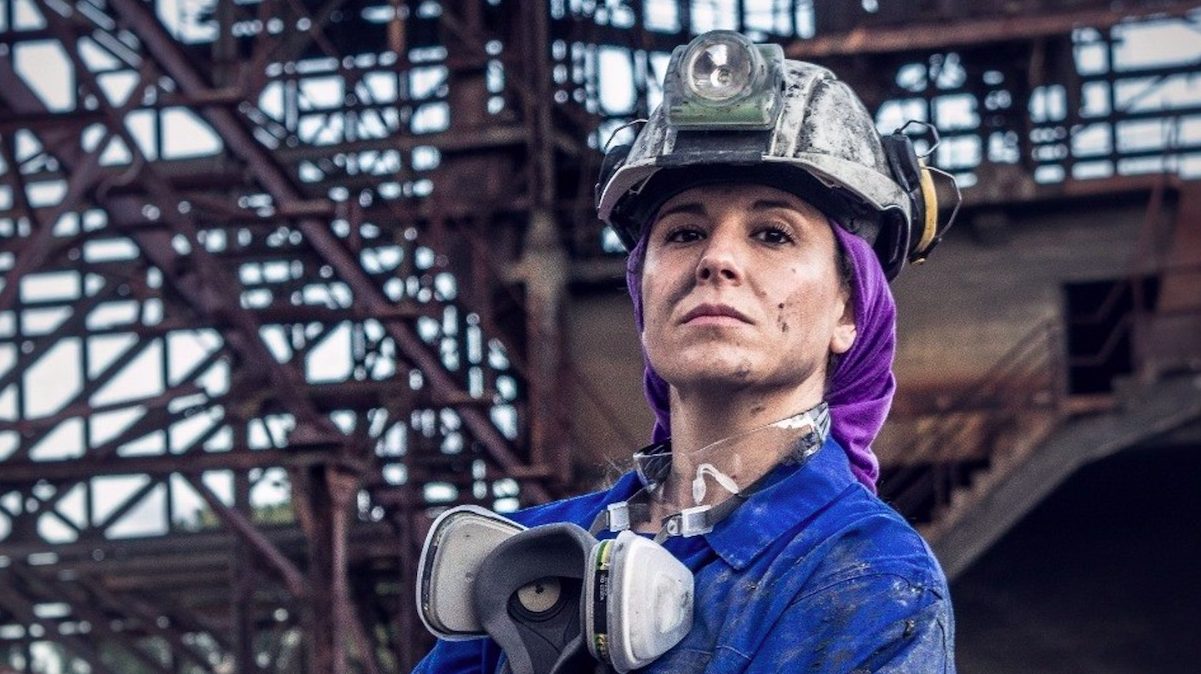 Mujer minera trabajadora