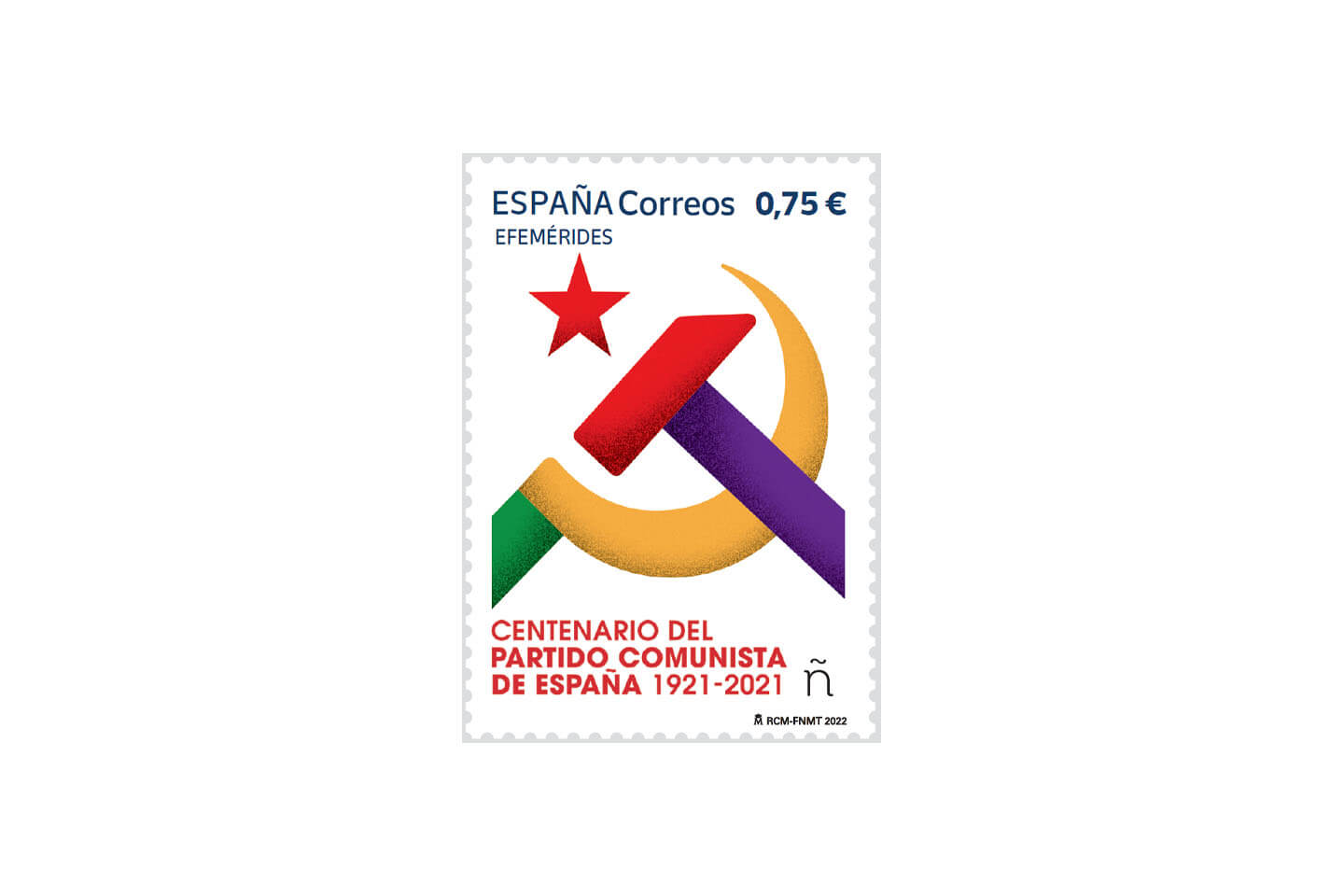 Sello conmemorativo del Centenario del PCE