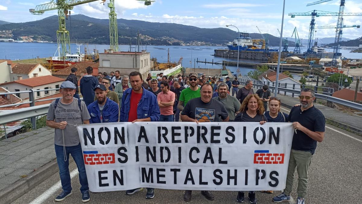 Manifestación Metalships Vigo