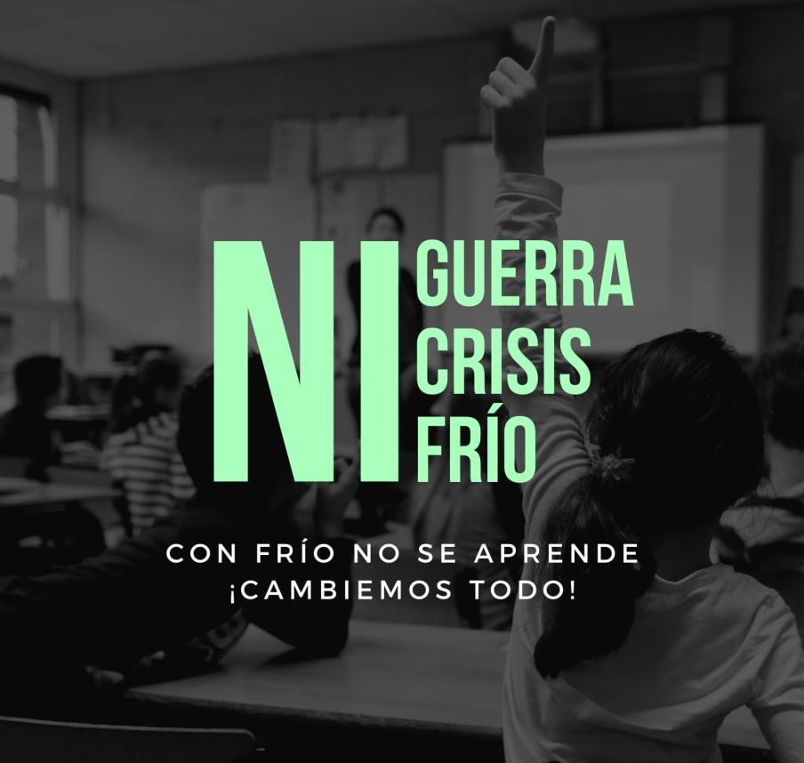 Campaña PCE Aragón por el frío en las aulas