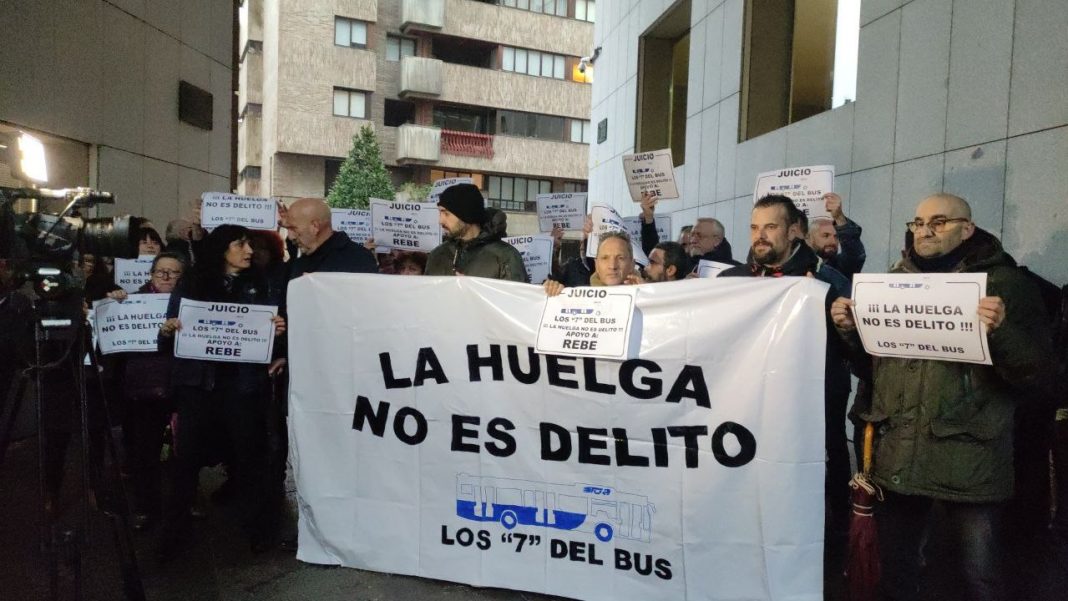Protesta huelga no es delito asturias transporte