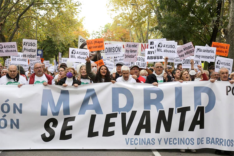 Manifestación por la Sanidad Pública en Madrid el 13 de noviembre de 2022