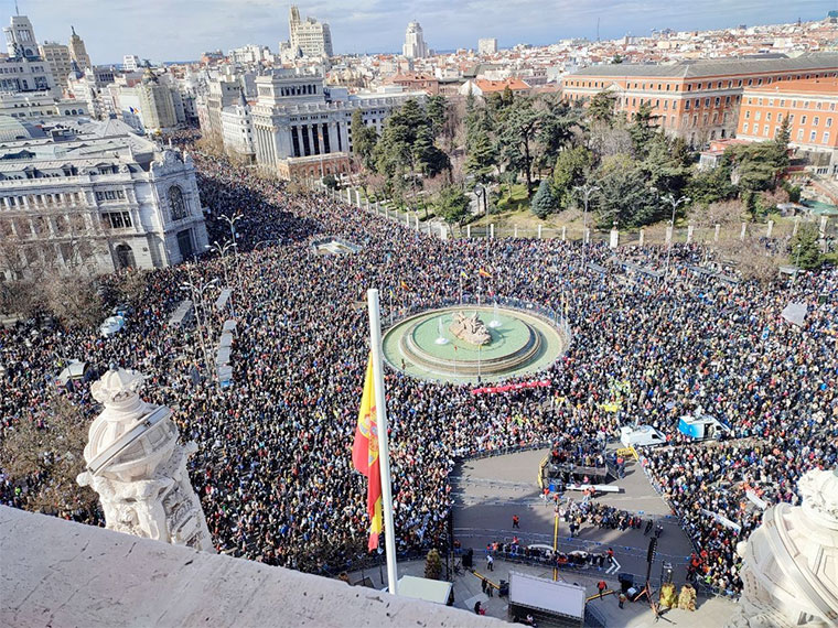 Manifestación por la Sanidad Pública en Madrid el 12 de febrero 2023