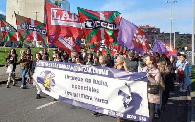 Huelga trabajadoras limpieza Osakidetza