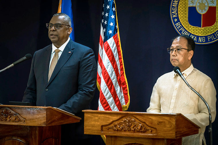Encuentro del Secretario de Defensa USA y su homólogo filipino, 2 febrero 2023| Chad McNeeley, DOD / defense.gov