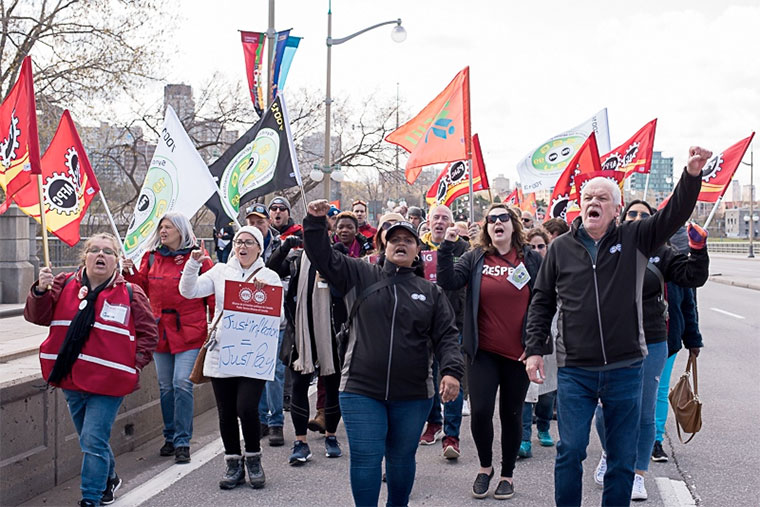 Huelga servicios públicos Canada