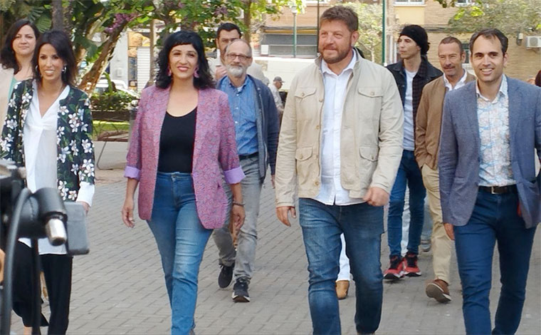 Toni Morillas en la presentación del acuerdo de confluencia para ganar Málaga