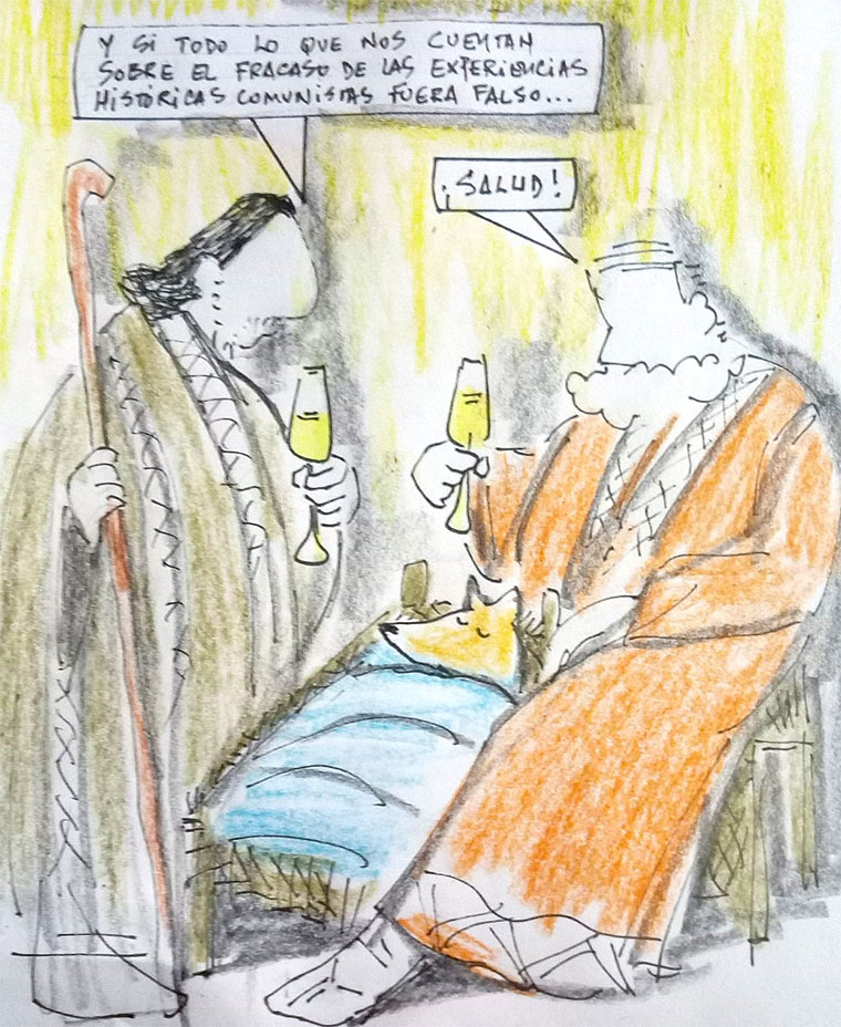 Fracaso experiencias históricas comunistas. Viñeta de Vicente Ruiz Fernández