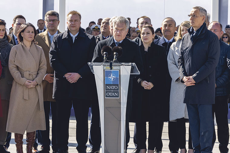 Presidente finlandés Sauli Niinistö, adhesión a la OTAN, 4 abril 2023