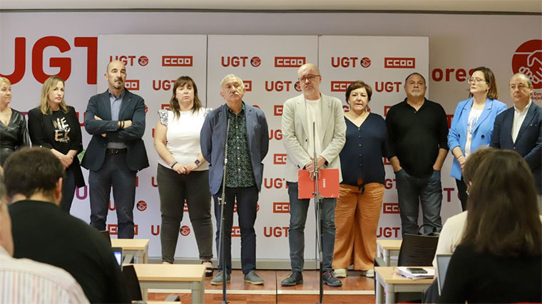 Unai Sordo - Pepe Álvarez - CCOO - UGT