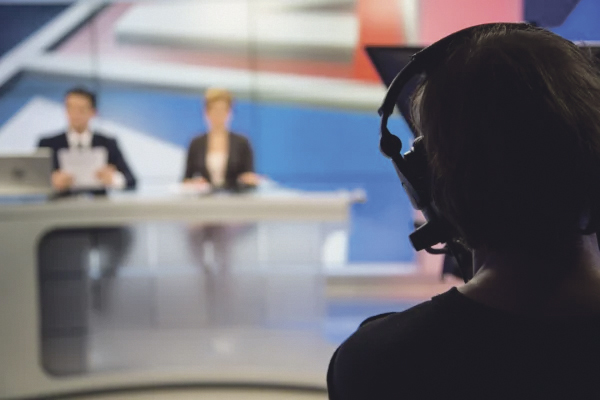 Estudio de informativos de la televisión