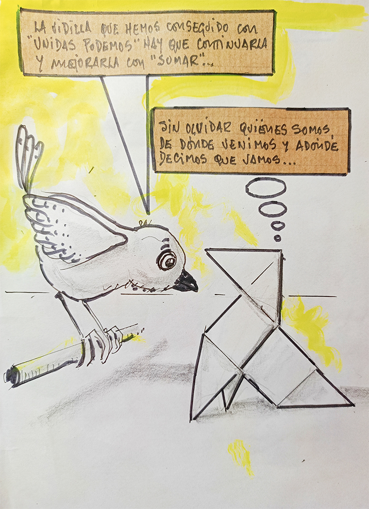 Viñeta de Vicente Ruiz Fernández. Continuar y mejorar con Sumar