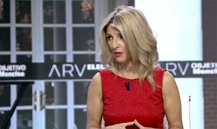 Yolanda Díaz. Entrevista en el programa Al Rojo Vivo de la La Sexta