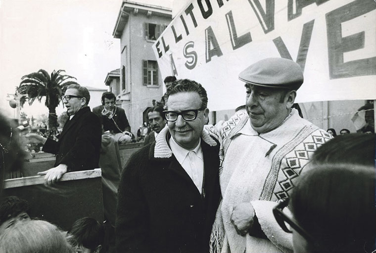 Salvador Allende y Pablo Neruda