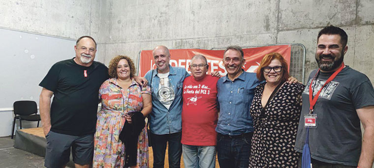 Acto con sindicatos Fiesta PCE 2023