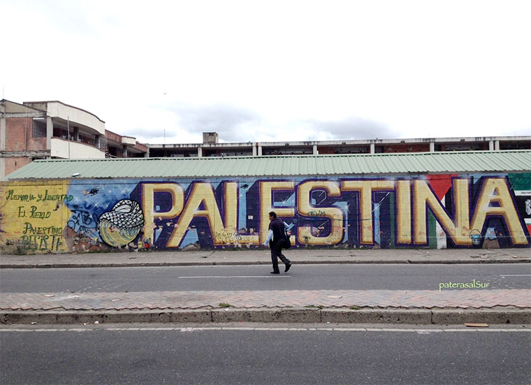Pintada en Bogotá en 2014 a favor del pueblo palestino | Foto: Iñaki Chaves