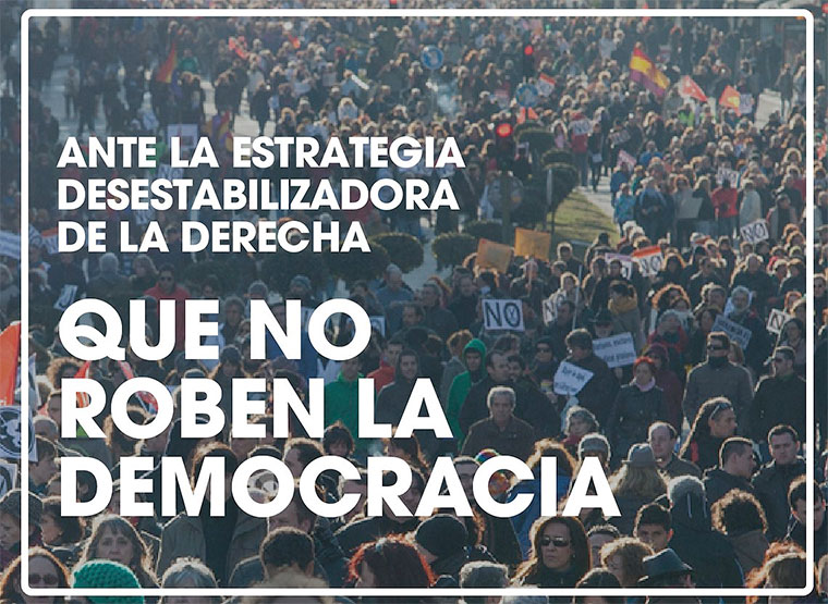 Cartel que no roben la democracia