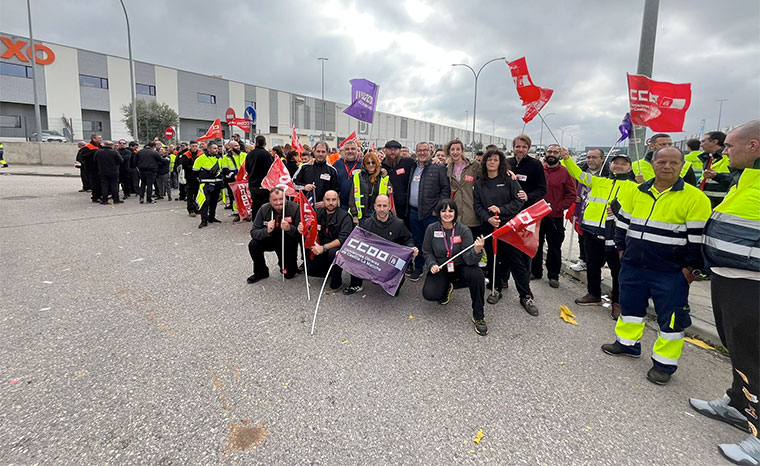 Piquetes en la jornada de huelga de la logística de Guadalajara