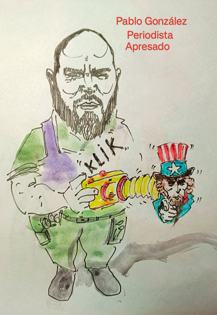 Viñeta de Vicente Ruiz sobre el periodista apresado Pablo González