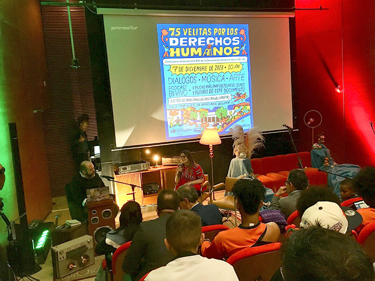 Juliette De Rivero, representante en Colombia de ONU-DDHH durante su intervención en el evento del MAMU | Foto: Iñaki Chaves