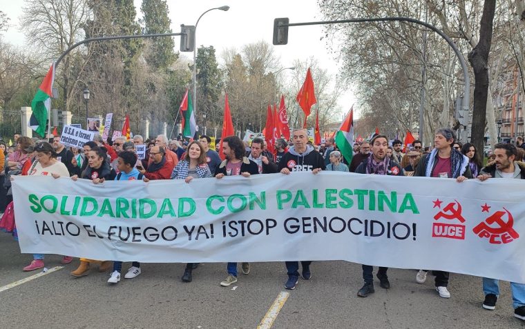 Manifestación por palestina en Madrid