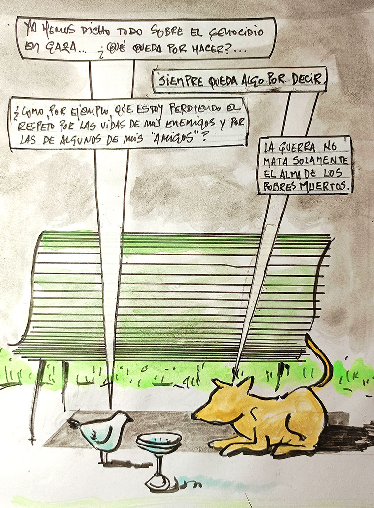 Viñeta de Vicente Ruiz. Genocidio en Gaza