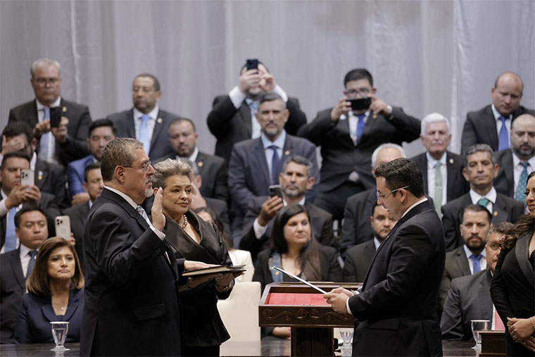 Toma de posesión de Bernardo Arévalo como presidente de Guatemala