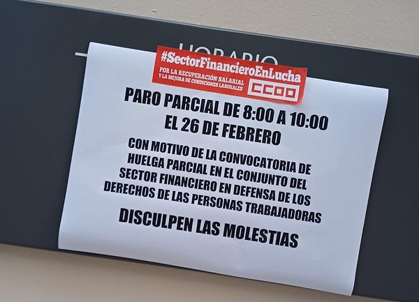 Paro en la banca