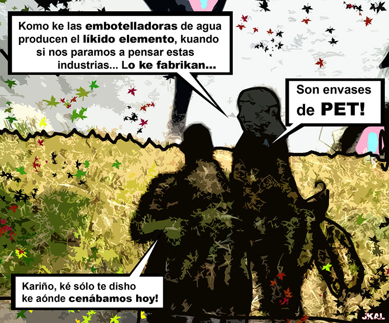 Viñeta de Juan Kalvellido. Agua embotellada