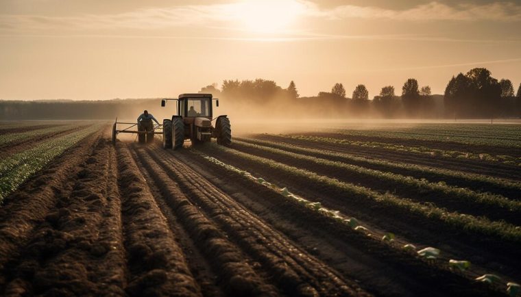 Un agricultor trabajando en el campo. Imagen de vecstock en Freepik.