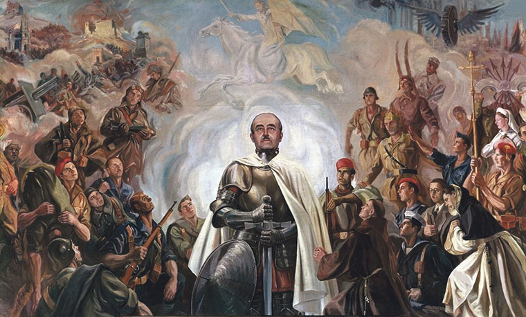 “Exaltación de Franco”, obra del pintor Arturo Reque Meruvia «Kemer»
