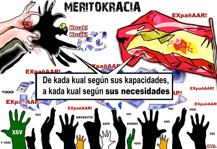 Viñeta de Juan Kalvellido. Meritokracia