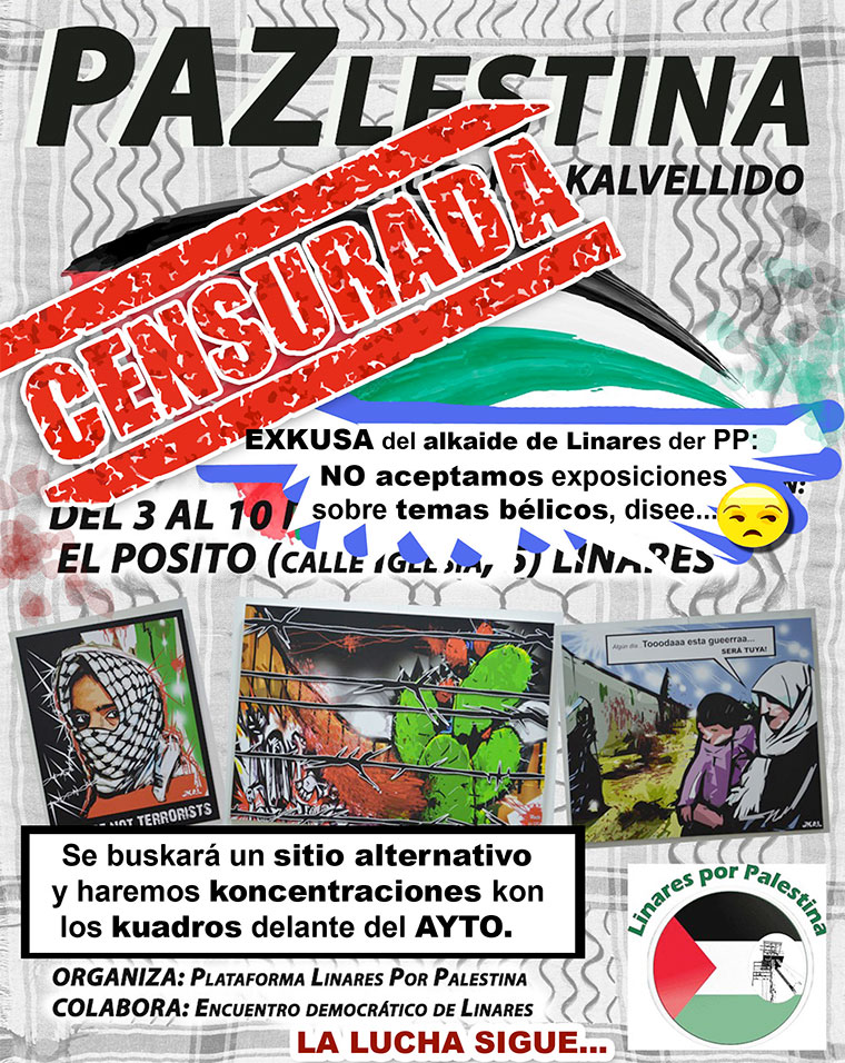 Viñeta de Kalvellido. Pazlestina censurada