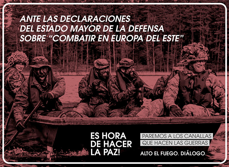 No a la guerra en el Este de Europa