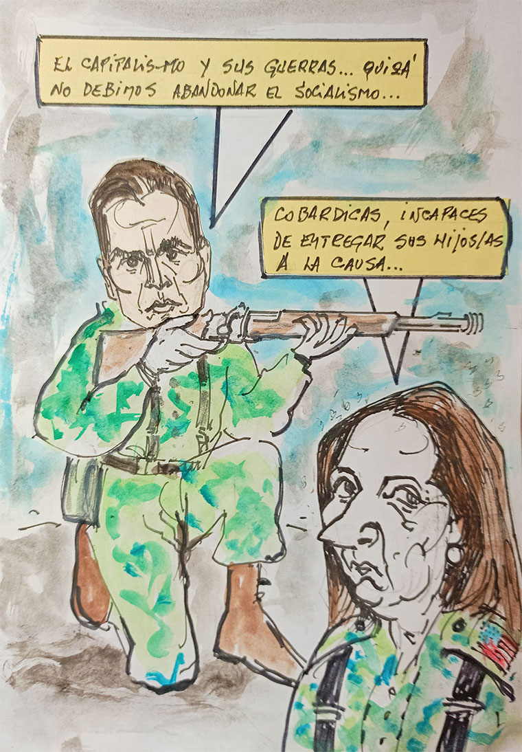 Viñeta de Vicente Ruiz. El socialismo y la guerra