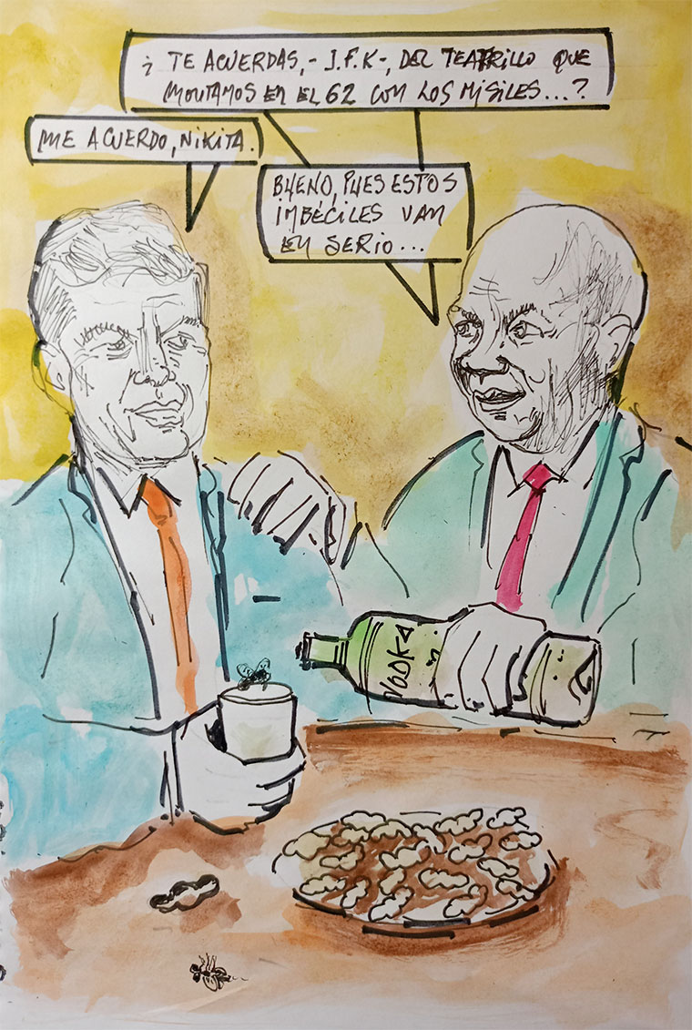 Viñeta de Vicente Ruiz. Nikita y JFK