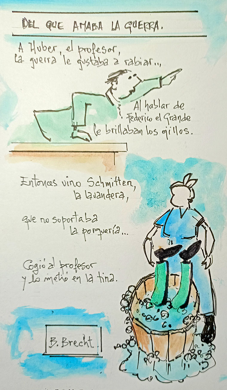 Viñeta de Vicente Ruiz. Del que amaba la guerra