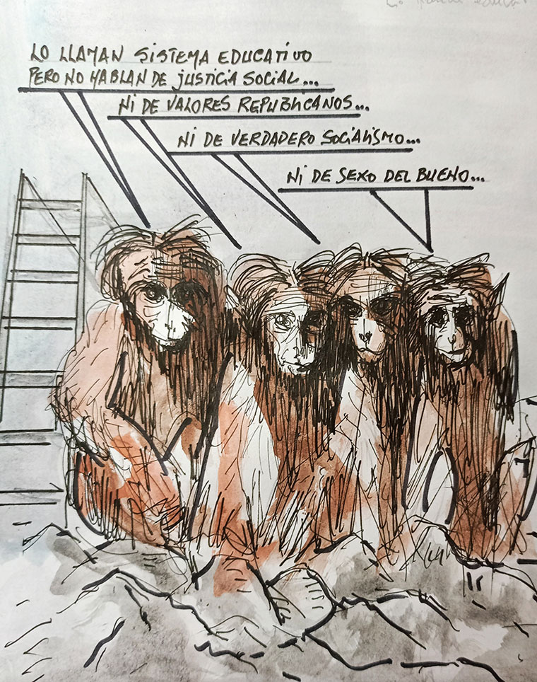 Viñeta de Vicente Ruiz. Sistema educativo