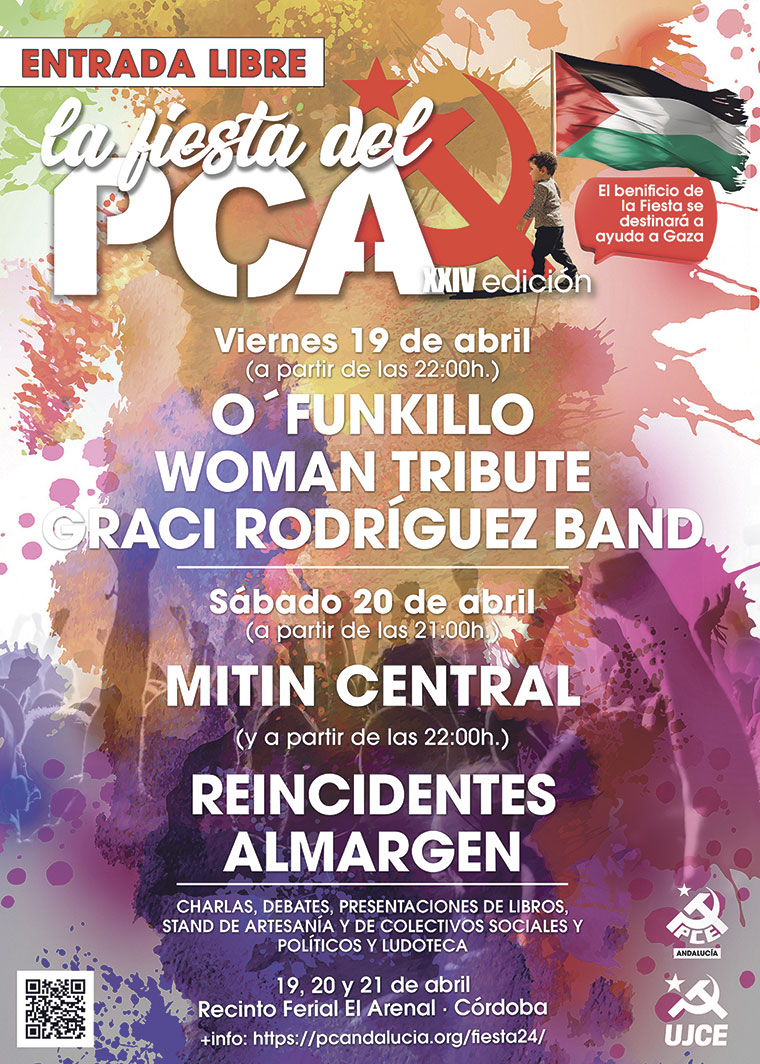 Cartel Fiesta Partido Comunista de Andalucía 2024