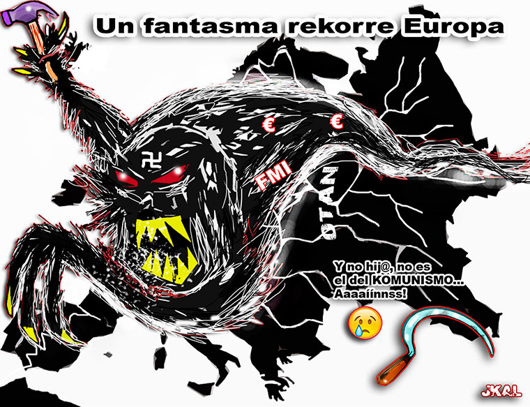 Viñeta de Kalvellido. "Un fantasma recorre Europa"
