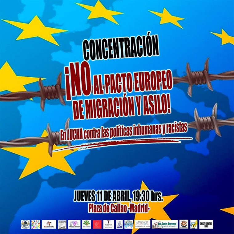 Concentración: ¡No al pacto europeo de migración y asilo!