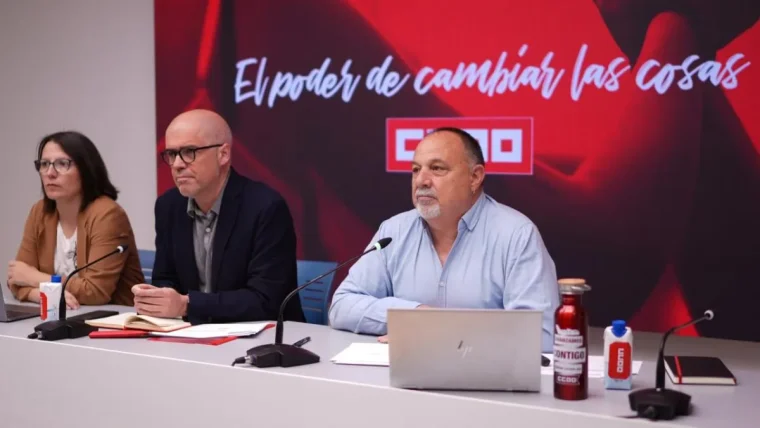Rueda de prensa de CCOO con los datos de las elecciones sindicales de 2023.