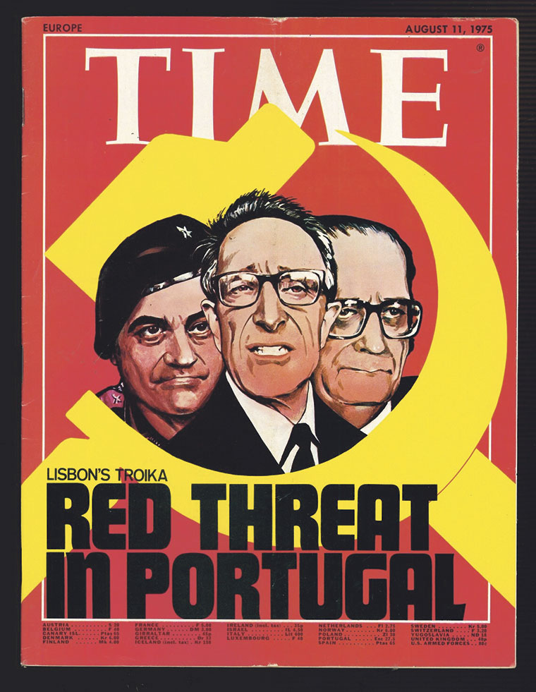 Portada de la revista "Time": Red threat in Portugal