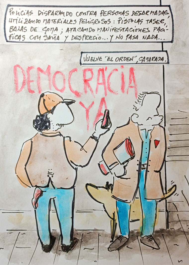 Viñeta de Vicente Ruiz, "Vuelve el orden"