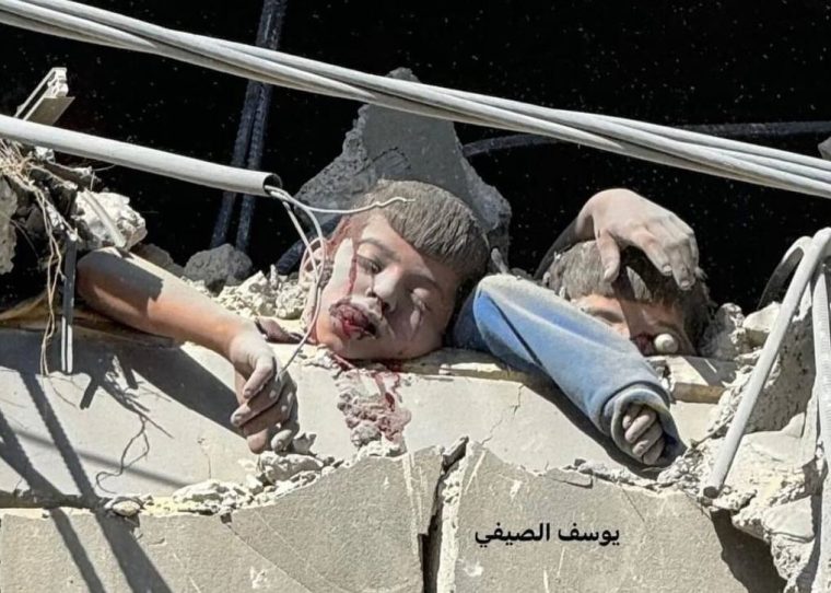 Niños asesinados por un bombardeo israelí