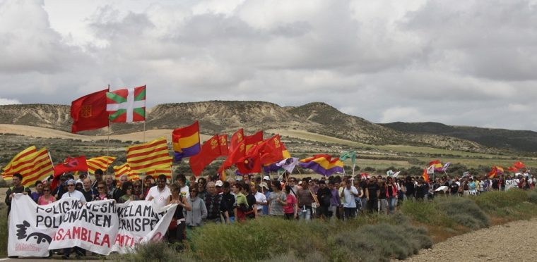 Imagen de archivo de una Marcha contra el Polígono de Tiro de Las Bardenas