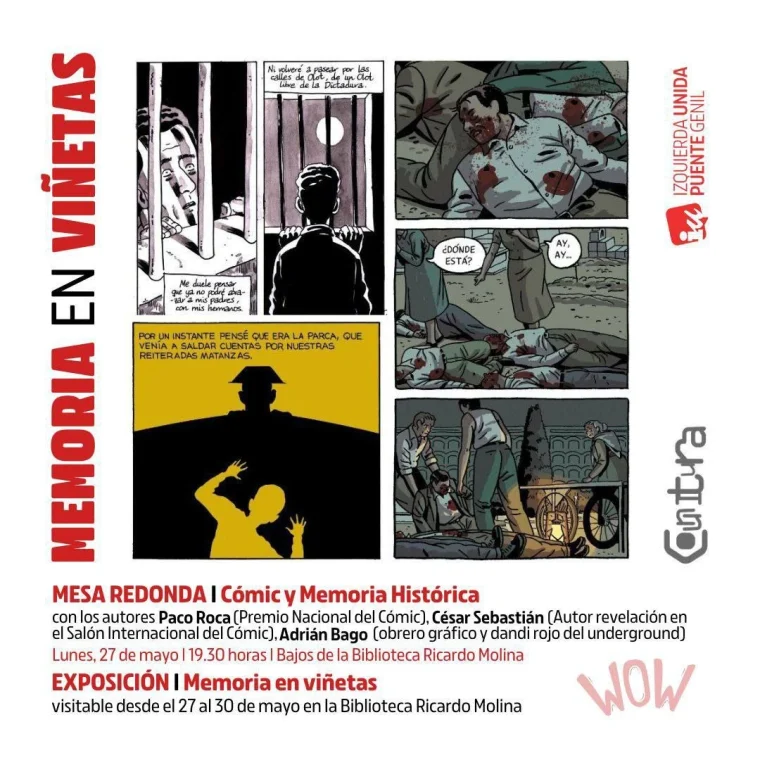 Memoria en viñetas. Izquierda Unida de Puente Genil y la asociación Contracultura
