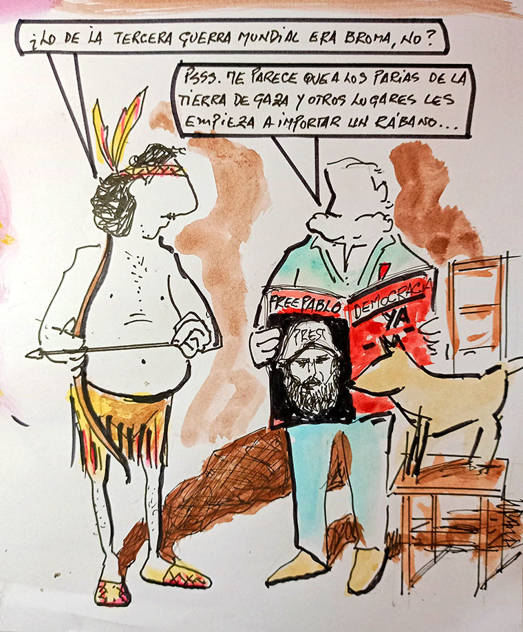 Viñeta de Vicente Ruiz. La 3º guerra mundial, ¿qué dice Gaza?