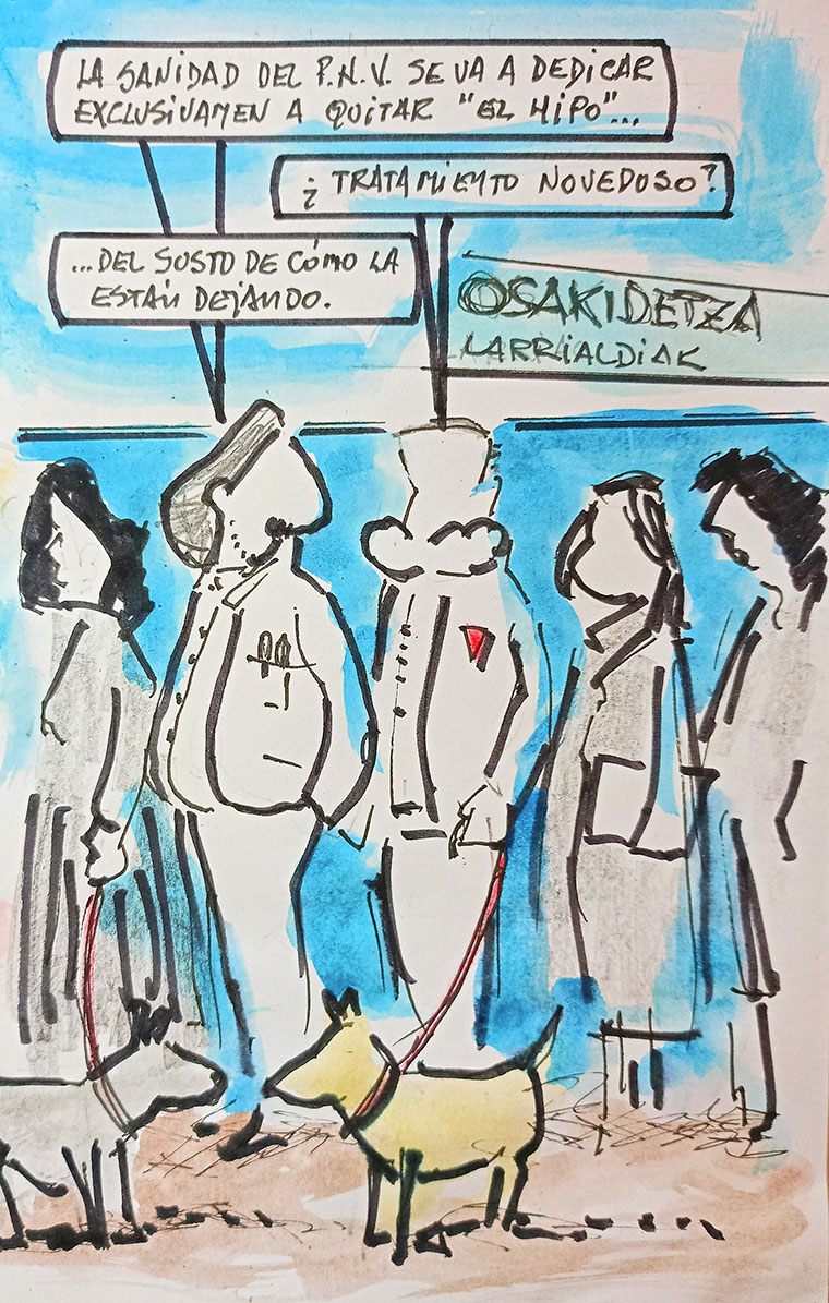 Viñeta de Vicente Ruiz. La sanidad del PNV